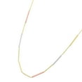 thumbnail image 3 of JewelStop 10k Tri-color Gold 0.9mm Bar Station Link Chain Necklace, Lobster Clasp. Includes 1" extender. - 18", 3 of 6