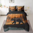 thumbnail image 2 of Castle Fairy Safari Bear Boy Girl Bedding Comforter Set 7pcs,Jungle Animal Queen Bedding Sets Super Cozy,Retro Vintage Aesthetic Queen Sheet Sets,Lightweight Room Decor,Reversible, 2 of 8