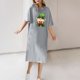 thumbnail image 5 of Vestido Corto de Verano Cuello Redondo Estilo de Camiseta de Longitud de Tobillo de Manga Corta, Altamente Elástico para Pijamas Y Ropa Interior Sexy, 5 of 8