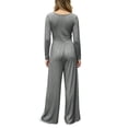 thumbnail image 5 of Edvintorg Rompers for Women One Piece Square Neck Long Sleeve Loose Casual Jumpsuit with Wide Leg Pant Trendy Womens Clothes S-2XL Dark Gray, 5 of 6