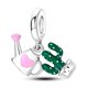 thumbnail image 1 of Dijes De Plata De Ley 925 para mujer, accesorio Original De ojos azules malvados, estrella del sol, alce, dinosaurio, se adapta a Joyería DIY De aniversario, novedad, 1 of 4