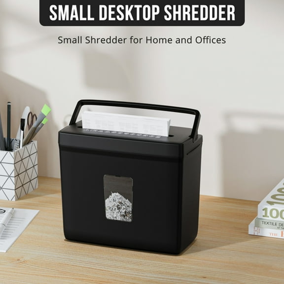 Paper Shredder for Home Use,5 Sheets Small Crosscut Paper Shredder,P-4 Security Level with 2.38-Gallon Basket, 4-Mode Design-Durable & Fast and Jam Proof for Home Office Utilization