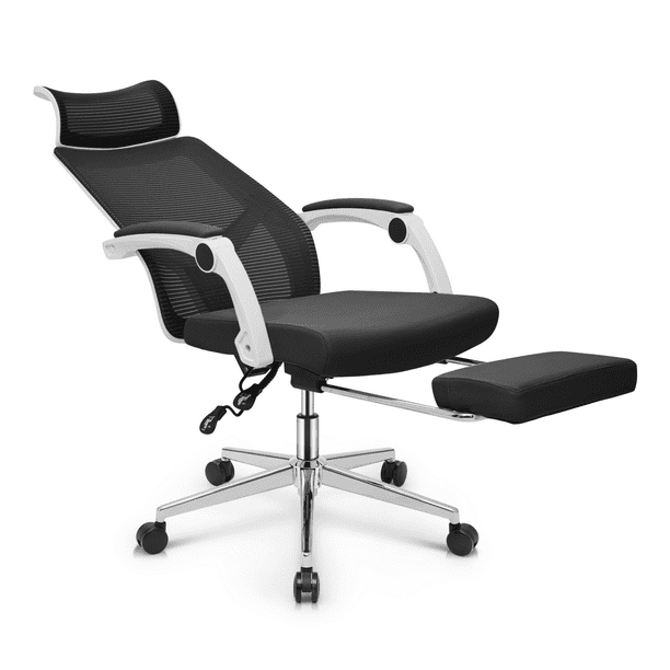 MoNiBloom Adjustable Office Executive Chair, Ergonomic High Back Mesh Swivel Seat with Headrest