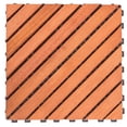 thumbnail image 1 of Outdoor Patio 12-Diagonal Slat Interlocking Deck Tile, 1 of 4