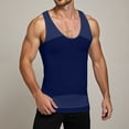 thumbnail image 2 of Razzly Men's Shapewear Compression Shirt Body Vest Workout Tank Tops for Optimal Fit and Comfort(Navy,XL), 2 of 4