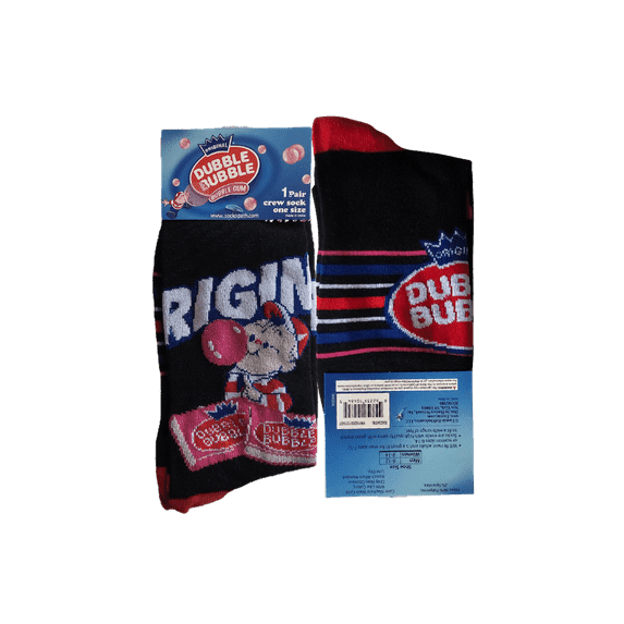 Original Dubble Bubble Bubblegum Crew Socks, OSFM