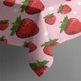 thumbnail image 4 of Red Strawberry Plants Fruit Dot Pink Pattern Rectangle Tablecloth 60"x102",Waterproof Polyester Rectangle Table Cloth, Wipeable Spillproof Polyester Tablecloth for Dining, Camping, Indoor and Outdoor, 4 of 6