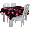 thumbnail image 4 of Coolnut 60"x60" Tablecloth Halloween Red Vampire Lips Modern Table Cover for Home Decoration Spill Proof Cloth Washable for Dinner Picnic, 4 of 6