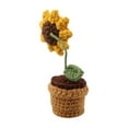 thumbnail image 4 of Hand-Woven Shaped Artificial Flower Wool Crochet Sunflower Potted Ornaments, 4 of 9