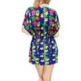 thumbnail image 2 of HAPPY BAY Women's Mini Beach Tropical Dress Swimsuit V Neck Tops Cover Ups for Swimwear Women XL-XXL Dodger, Floral Hibiscus Bamboo Tree, 2 of 4