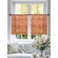 thumbnail image 4 of Boho Orange Sheer Curtains for Living Room Bedroom Country Style Bohemian Floral Retro Tribal Sheer Curtains 45 Inch Long 2 Panels Set Light Filtering Curtain Window Treatments Drapes for Dining Room, 4 of 6