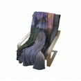 thumbnail image 4 of Landscape Soft Flannel Fleece Throw Blanket, Still Lake View with Misty Purple Sunny Sky and Big Mountain on the Background, Cozy Plush for Indoor and Outdoor Use, 60" x 80", Multicolor, by Ambesonne, 4 of 6