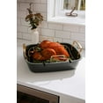 thumbnail image 3 of Thyme & Table 2-Piece Roaster with Rack - Green, 3 of 11
