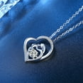 thumbnail image 4 of Pgeraug gifts for women Gifts For Mum Sterling Silver Mother Daughter Love Heart Necklace Pendant Necklace Pendant Silver, 4 of 4
