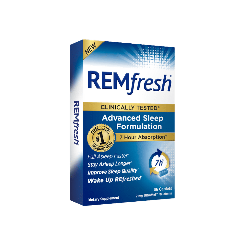 REMfresh UltraMel Melatonin Advanced Sleep Formulation Caplets, 2mg, 36