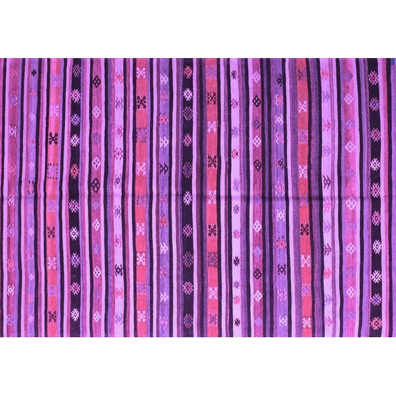 Ahgly Company Indoor Rectangle Southwestern Purple Country Area Rugs, 3' x 5'