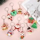 thumbnail image 2 of Llaveros navideños de Papá Noel y alce, anillos para llaves, soporte para llavero de coche, bolsa con dijes, regalos de navidad, 2 of 4