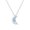 A, variant on SIfdSeng Fashion Star Moon Cross Necklace 1Pc Diamond Necklace Woman Beating Dazzling Star Moon Shaped Pendant Small Diamond Pendant Woman Jewelry