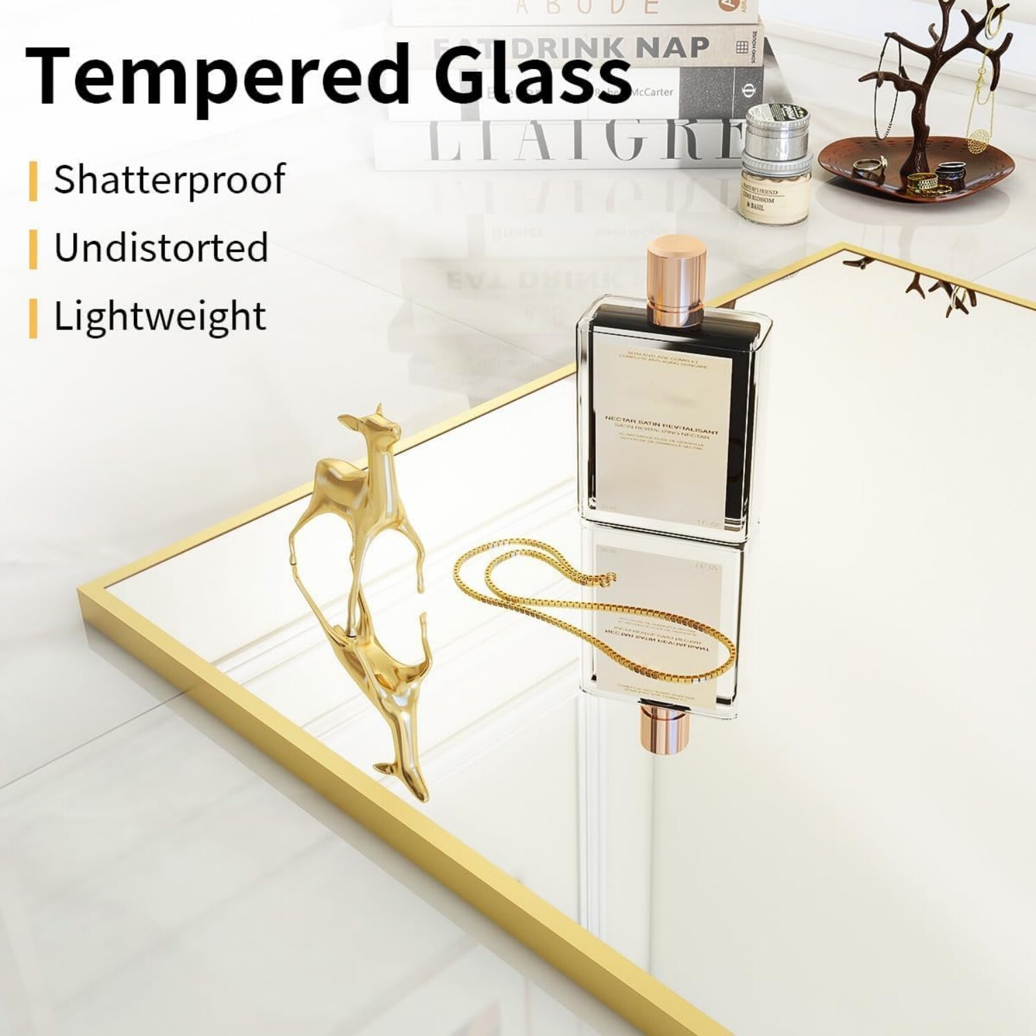 Easy4Home 65"x24" Rectangular Full Length Mirror Freestading Full Body Floor Mirror, Black