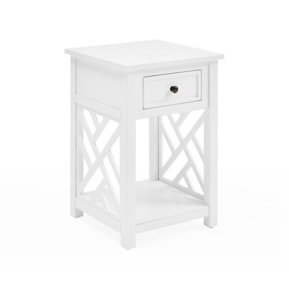 Alaterre Furniture Coventry 36 in. Wood Coffee Table, End Table, Sofa Table Set for Living Rooms, Modern Open Design Accent Furniture, White