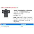 thumbnail image 2 of Throttle Position Sensor - Compatible with 1996 - 1998 BMW 328i Base 1997, 2 of 2