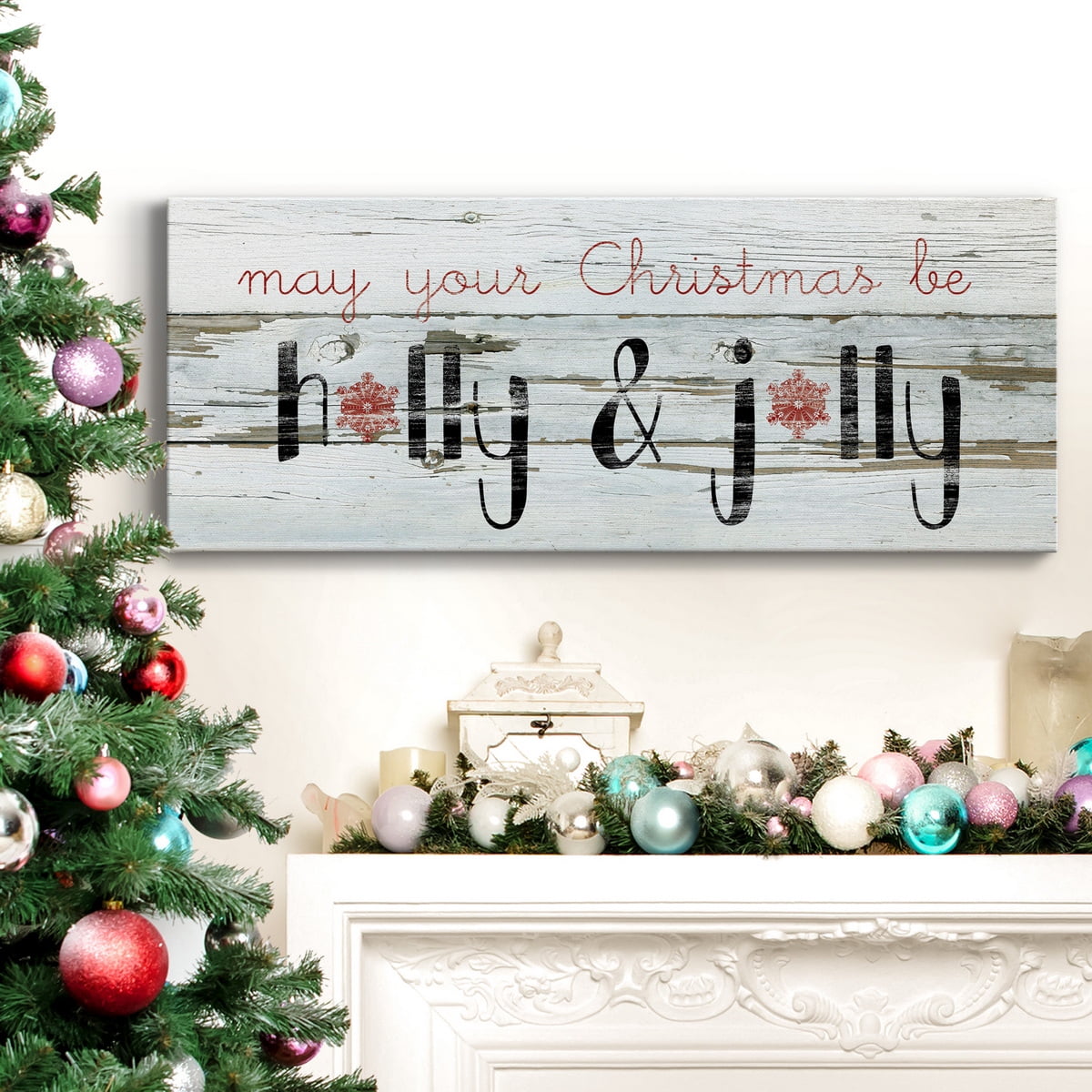 Holly & Jolly Premium Gallery Wrapped Canvas - Ready to Hang
