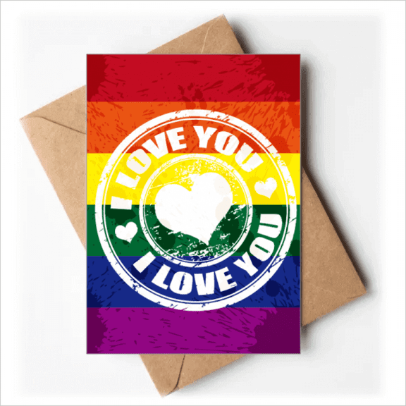 Love LGBT Rainbow Postmark Greeting Cards You are Invited Invitations