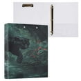 thumbnail image 3 of WOBOGO Black Panther Leaping over Water File Folders Extra Large Capacity to Hold 200 Sheets of Documents Hard Shell Ring Binder for School Home Office, 3 of 10