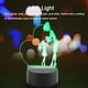 thumbnail image 2 of Lámparas de ilusión LED de escritorio de mesa con luces nocturnas 3D remotas (base negra con control remoto), 2 of 8