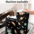 thumbnail image 5 of Dinosaur and Planet Black Pattern Non Slip Microfiber Bathroom Rugs, Soft Rubber Backing Bath Mats for Bathroom Floor Tub and Shower,17"x30", 5 of 5