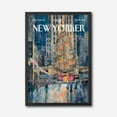 thumbnail image 2 of Rockefeller Center Christmas Scene  Vintage New Yorker Magazine Cover Canvas Wall Art, 2 of 10