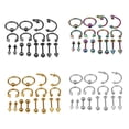 thumbnail image 4 of Anillos de Joyería de moda BLESIY acero inoxidable 16 Piezas 13-15 Mm, 4 of 8