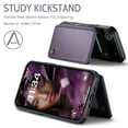 thumbnail image 6 of CaseMe Leather for iPhone Air Case with Card Holder, Wallet Case for Women Men with RFID Blocking, Durable Leather Kickstand Magnetic Clasp Shockproof Phone Case for iPhone Air 6.5-inch,Purple, 6 of 9