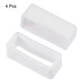 thumbnail image 3 of Uxcell Watch Band Strap Loops Silicone Watch Holder Keeper for 20mm Width Watch Band, White 4 Pack, 3 of 5