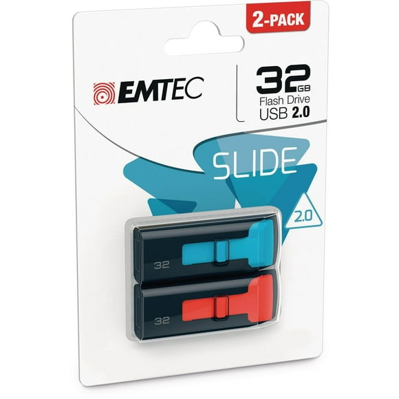 EMTEC USB 2.0 C452 SLIDE 32GB 2PK