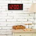 thumbnail image 2 of Moda Reloj de pared LED digital grande Temperatura Fecha plegable Soporte Enchufe . UU. Macarena Reloj de pared LED decorativo, 2 of 8