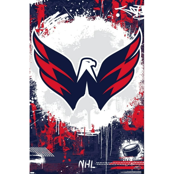 NHL Washington Capitals - Maximalist Logo 23 Wall Poster, 22.375" x 34"
