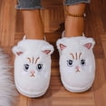 thumbnail image 3 of SAWOBUUN Cute Cat Slippers for Women Men Animal Fuzzy Plush Closed Toe House Slippers Soft Fluffy Warm Cozy Indoor Bedroom Shoes, 3 of 7