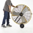 thumbnail image 5 of HiCFM 21100 CFM 36 inch Heavy Duty Barrel Fan with Powerful 4/5 HP Motor, Turbo Blade, Solid Wheels & Low Noise Working for Industrial or Commercial Use - UL Safety Listed, 5 of 10