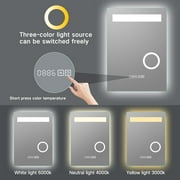 LED Lighted Smart Bathroom Mirror / Clock / Temperature / Magnifying - 20x28 / 32x24 / 40x24