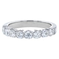 thumbnail image 6 of 14K White Gold 1 ct. White Diamonds Semi-Eternity Wedding Band Ring by Hollywood Hills Jewelers, 6 of 6