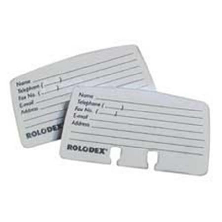 Style Business Card Files Refill - Rolodex Corporation ROL67553 Card Refills- For Petite Card Files- 2-.25in.x4in.- 100 Cards- White
