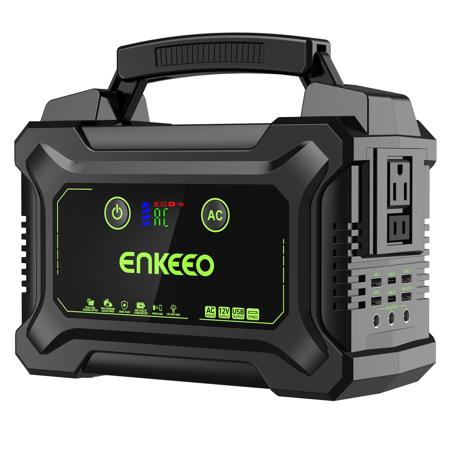 222Wh Portable Power Station, Home Camping Emergency Power Generator