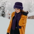 thumbnail image 2 of Loritta winter hats for women Long Scarf Warmer Gloves Set Winter Accessories for Women Purple, 2 of 5
