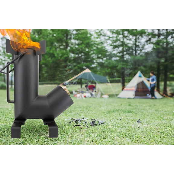 Camping Rocket Stove by  with  Carrying Bag - Portable Wood Burning Camping Stove for Outdoor Cooking, Camping, Picnic, BBQ, Hunting, Fishing