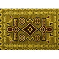 thumbnail image 1 of Ahgly Company Machine Washable Indoor Rectangle Southwestern Yellow Country Area Rugs, 4' x 6', 1 of 4
