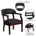 thumbnail image 4 of Flash Furniture Black LeatherSoft Conference Chair with Accent Nail Trim, 4 of 11