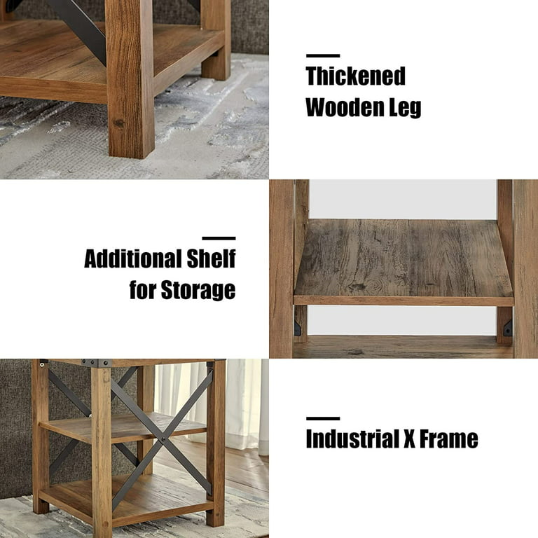 Reclaimed Barn Wood Accent Shelves | Full Accent Brackets | Set of 2