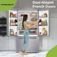 thumbnail image 2 of Hamilton Beach 20.3 cu. ft. Frost-Free French Door Refrigerator, Platinum HZ7602, 2 of 18