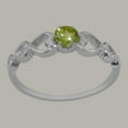 thumbnail image 2 of LBG British Made 925 Sterling Silver Natural Peridot Womens Solitaire Ring - 33 size options - Size 8.75, 2 of 6